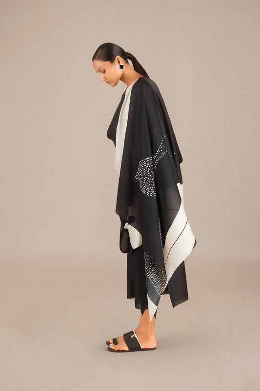 Chanderi Azmi Kurta set – Black