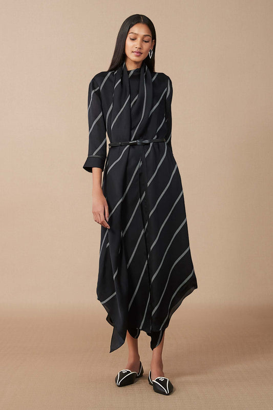 Organza ZÃ¨ba Tunic Set – Black