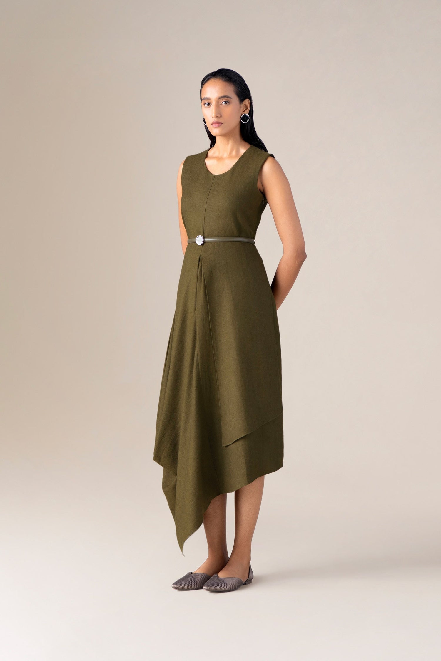  Wool Arzu Dress – Green