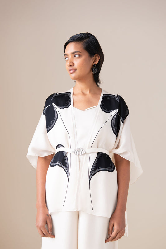 Organza Veya Cape – Ivory