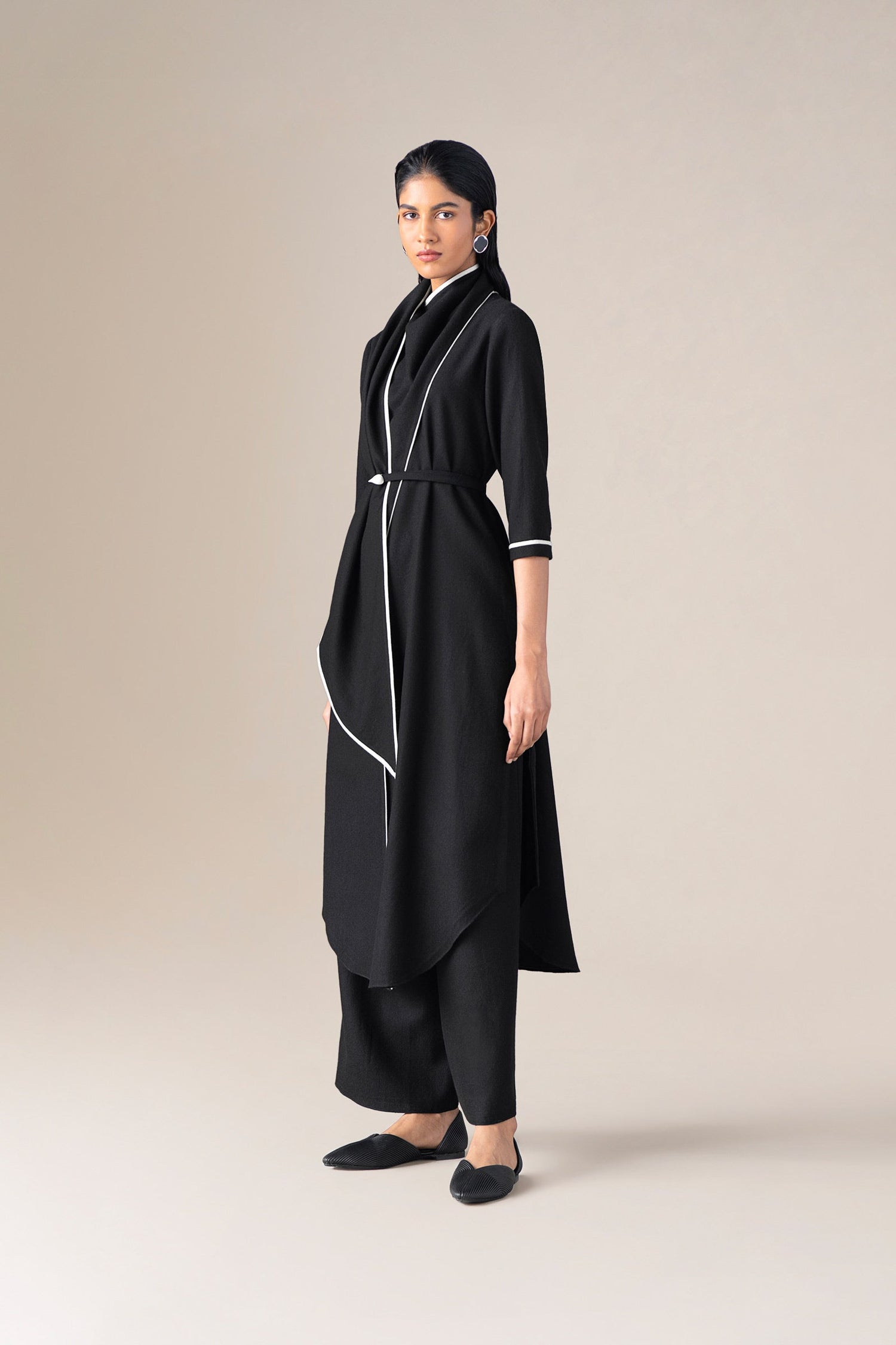  Wool Rezan Tunic Set – Black