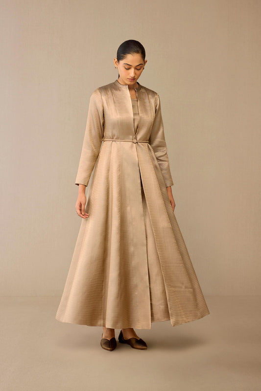 Brocade Fariha Abaya Set – Metallics