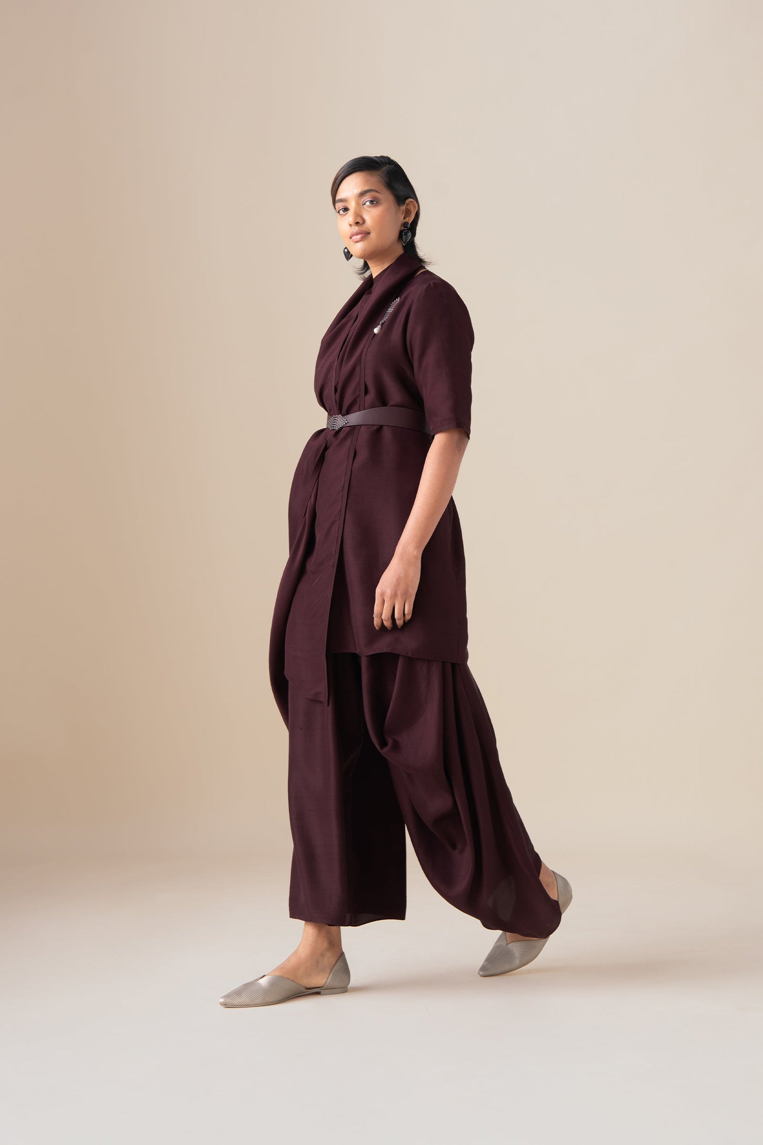  Silk Sera Tunic Set – Red