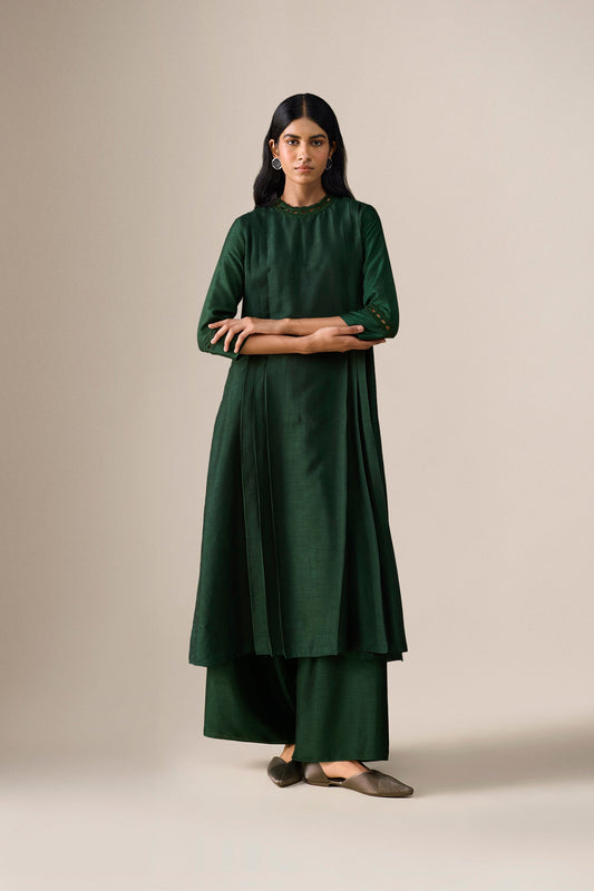 Silk Shiloh Kurta Set – Green