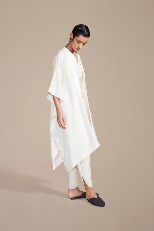 Wool Adarah Cape Set – Ivory