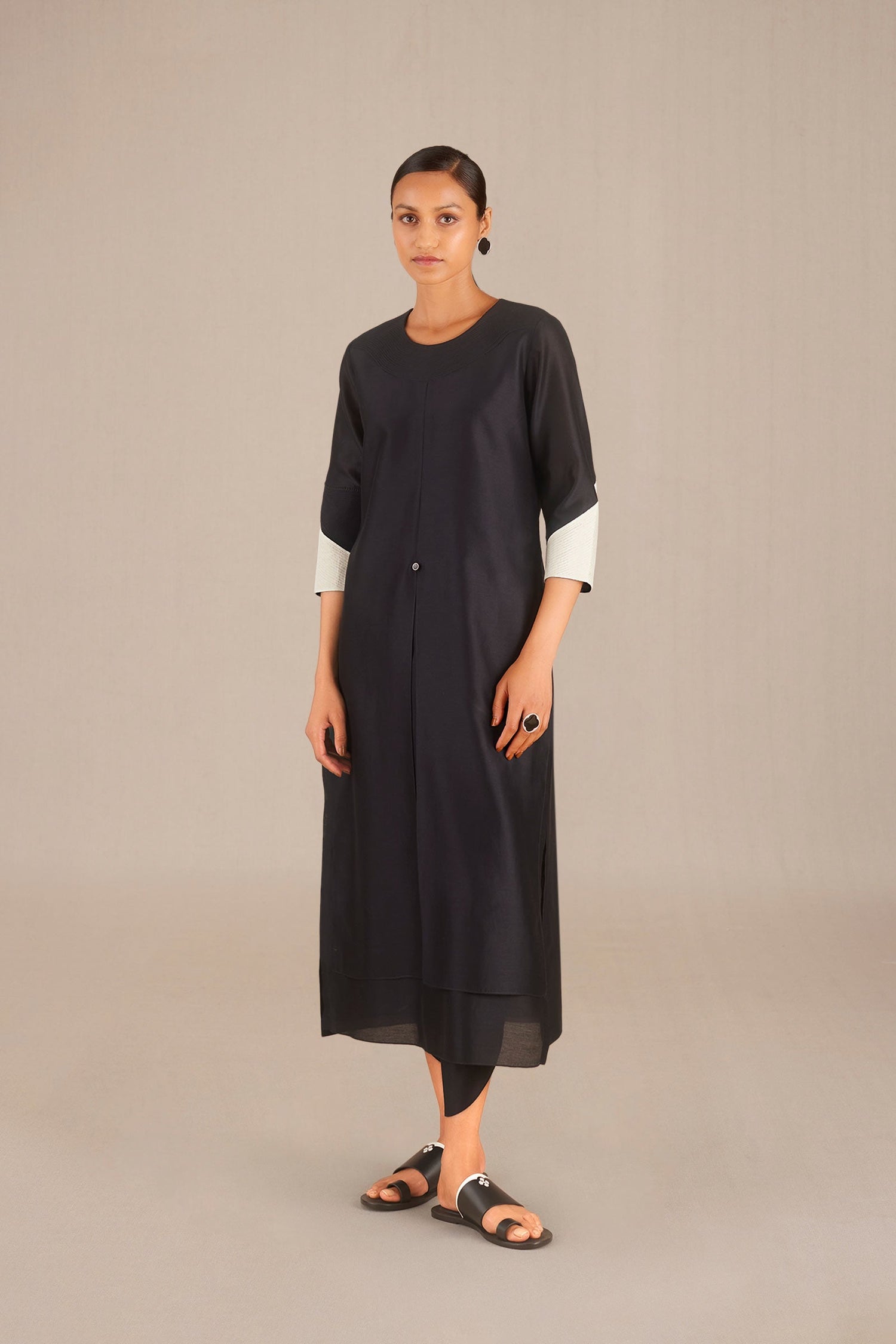 Azmi Kurta set - Black