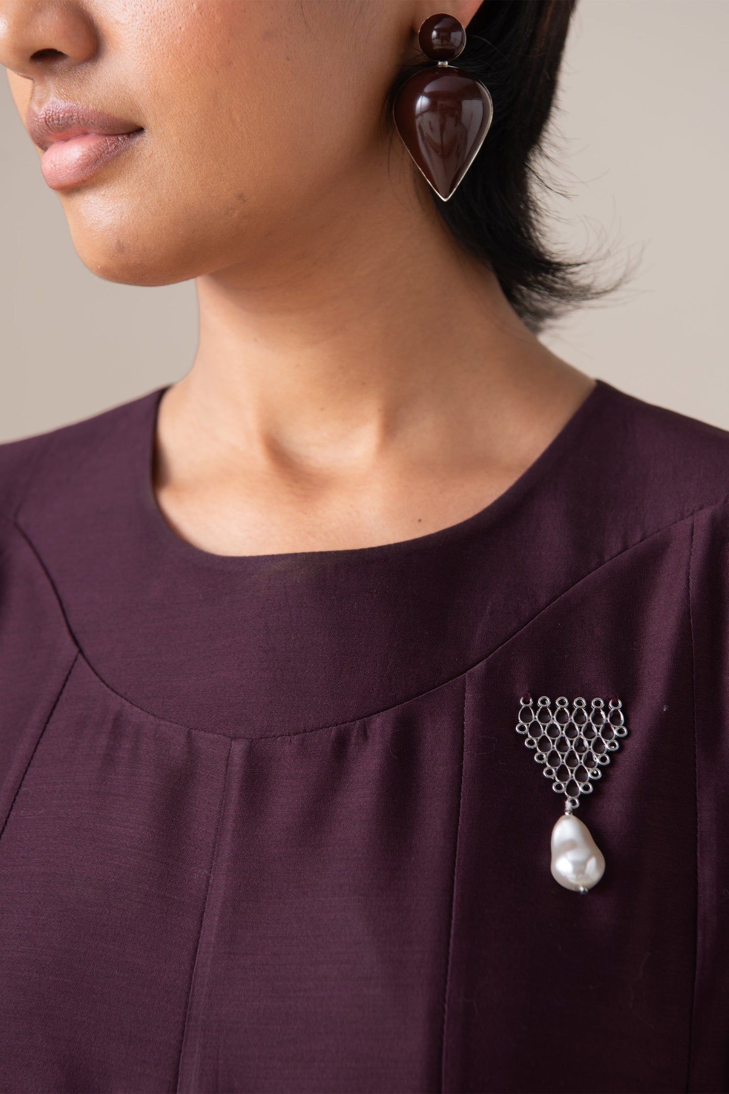  Chanderi Omira Kurta Set – Red