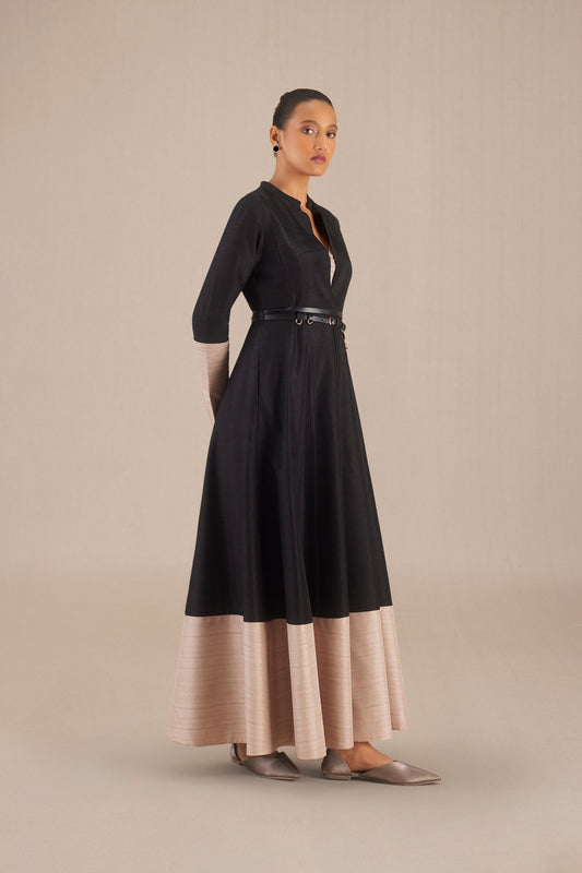 Silk Zahra Abaya Set – Black