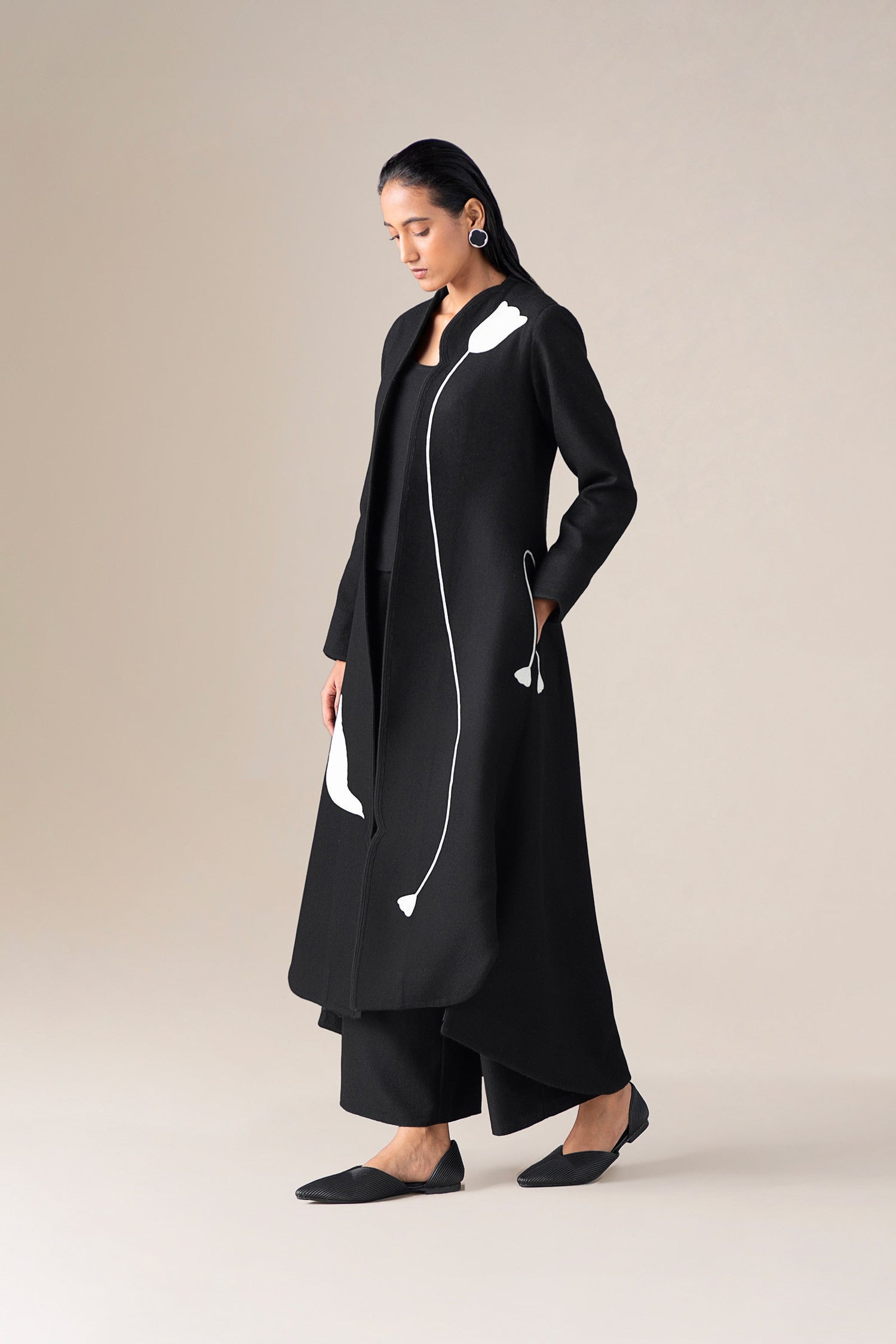  Wool Zahir Jacket Set – Black