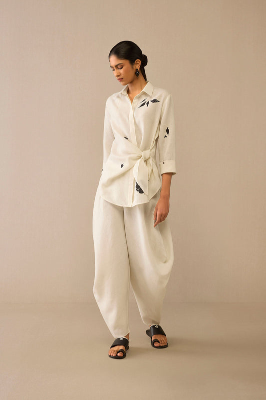 Linen Dilara Shirt Set – Ivory