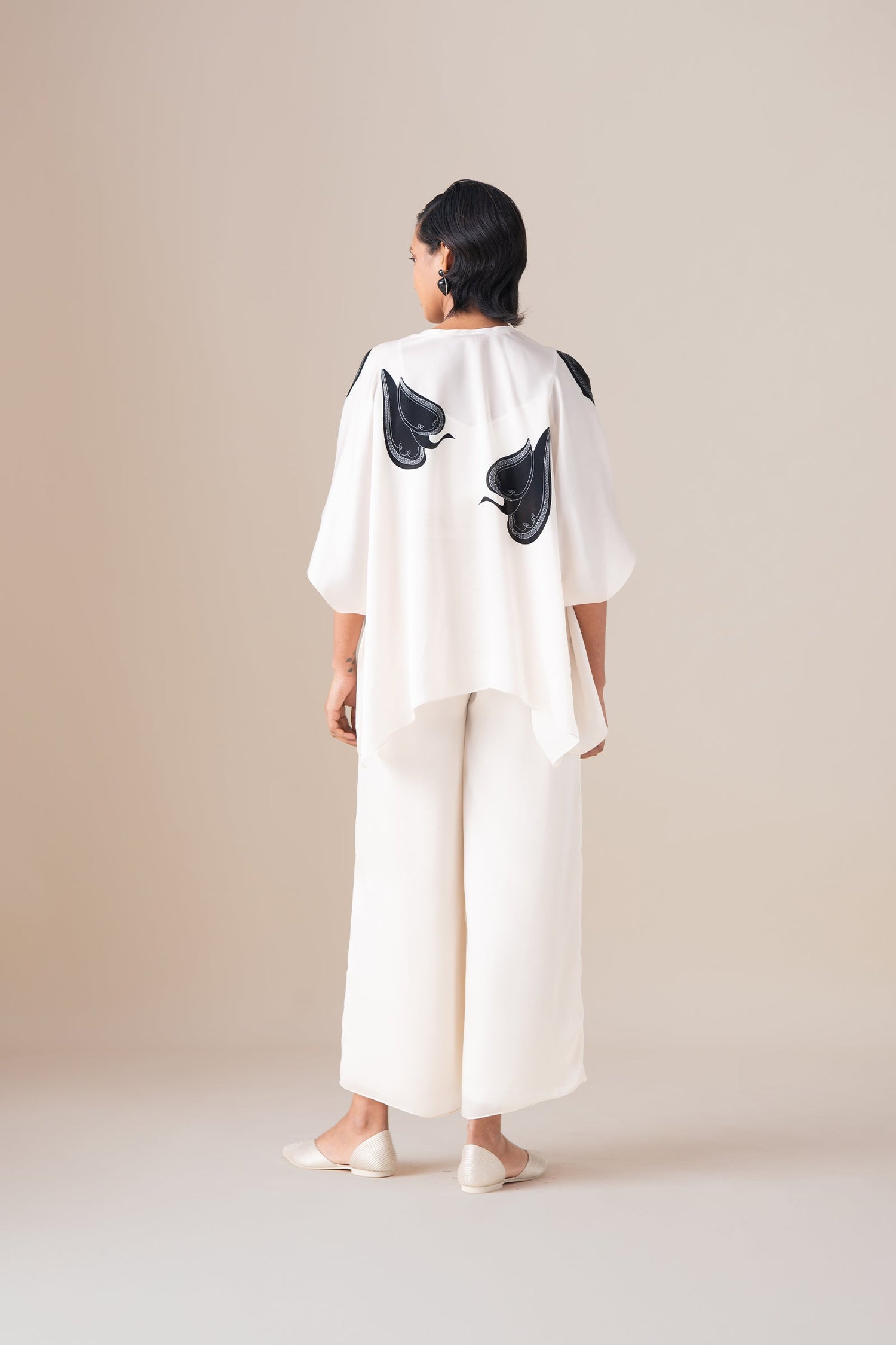  Organza Veya Cape Set – Ivory