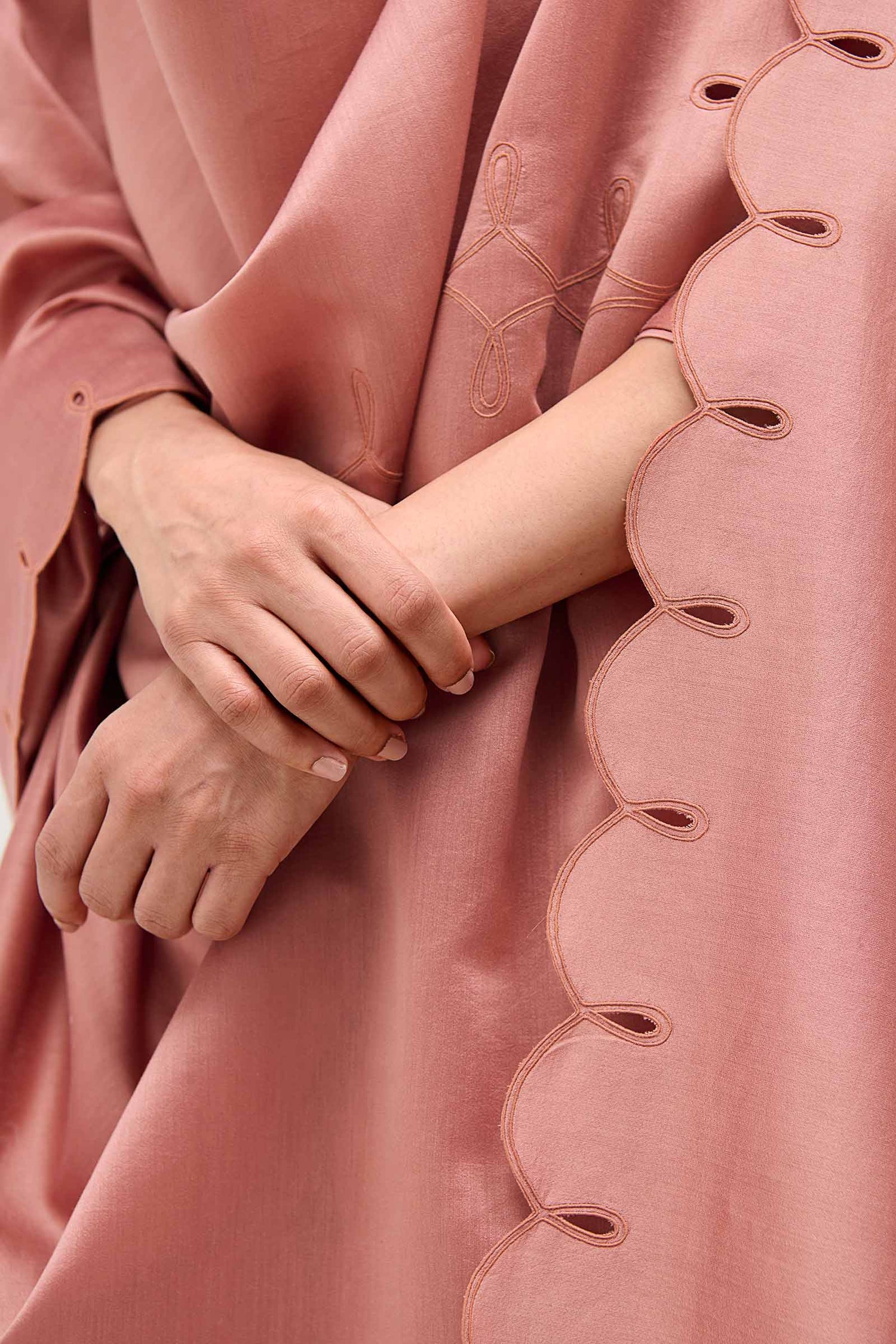  Chanderi Svara Kurta Set – Pink