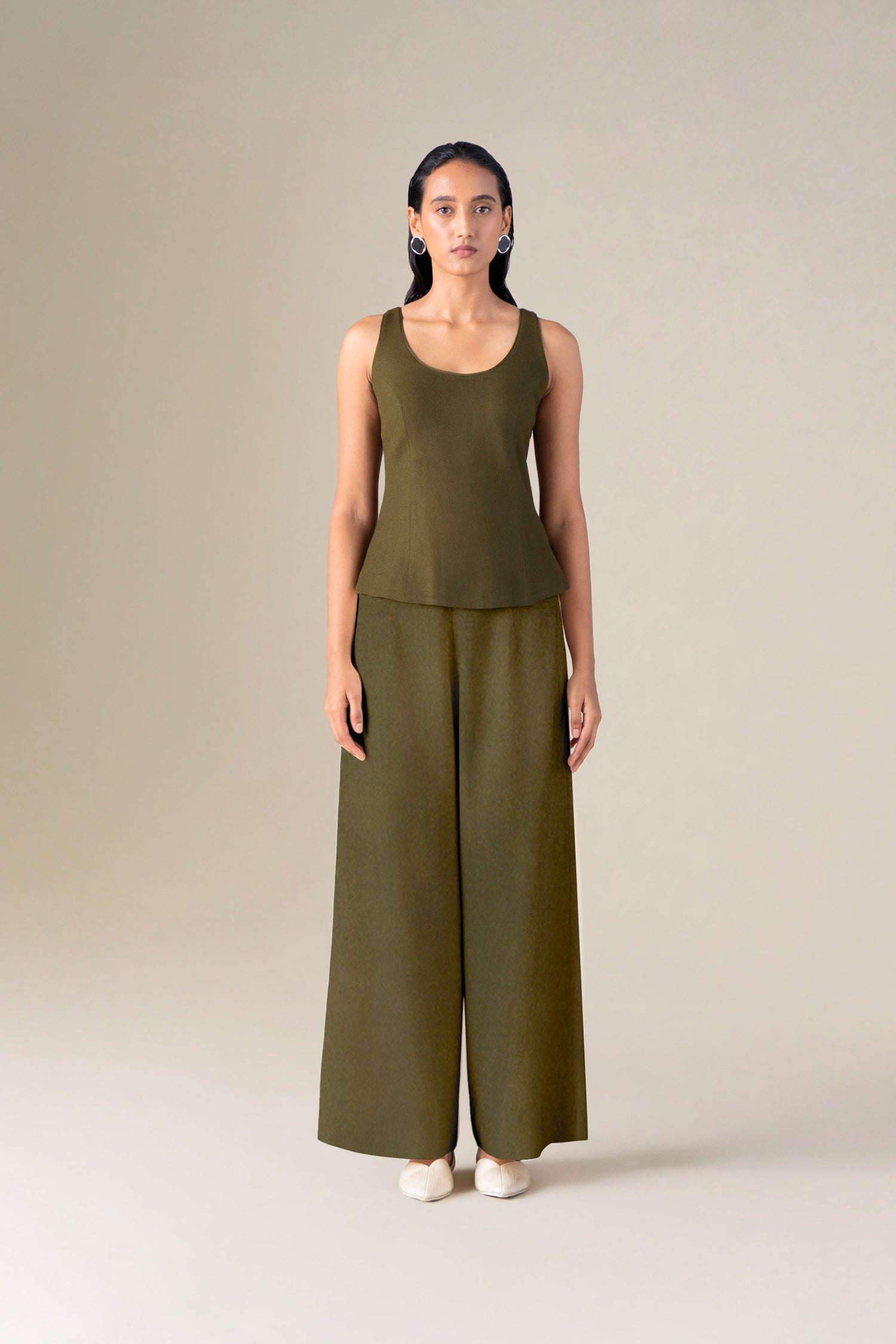  Wool Samiah Cape – Green