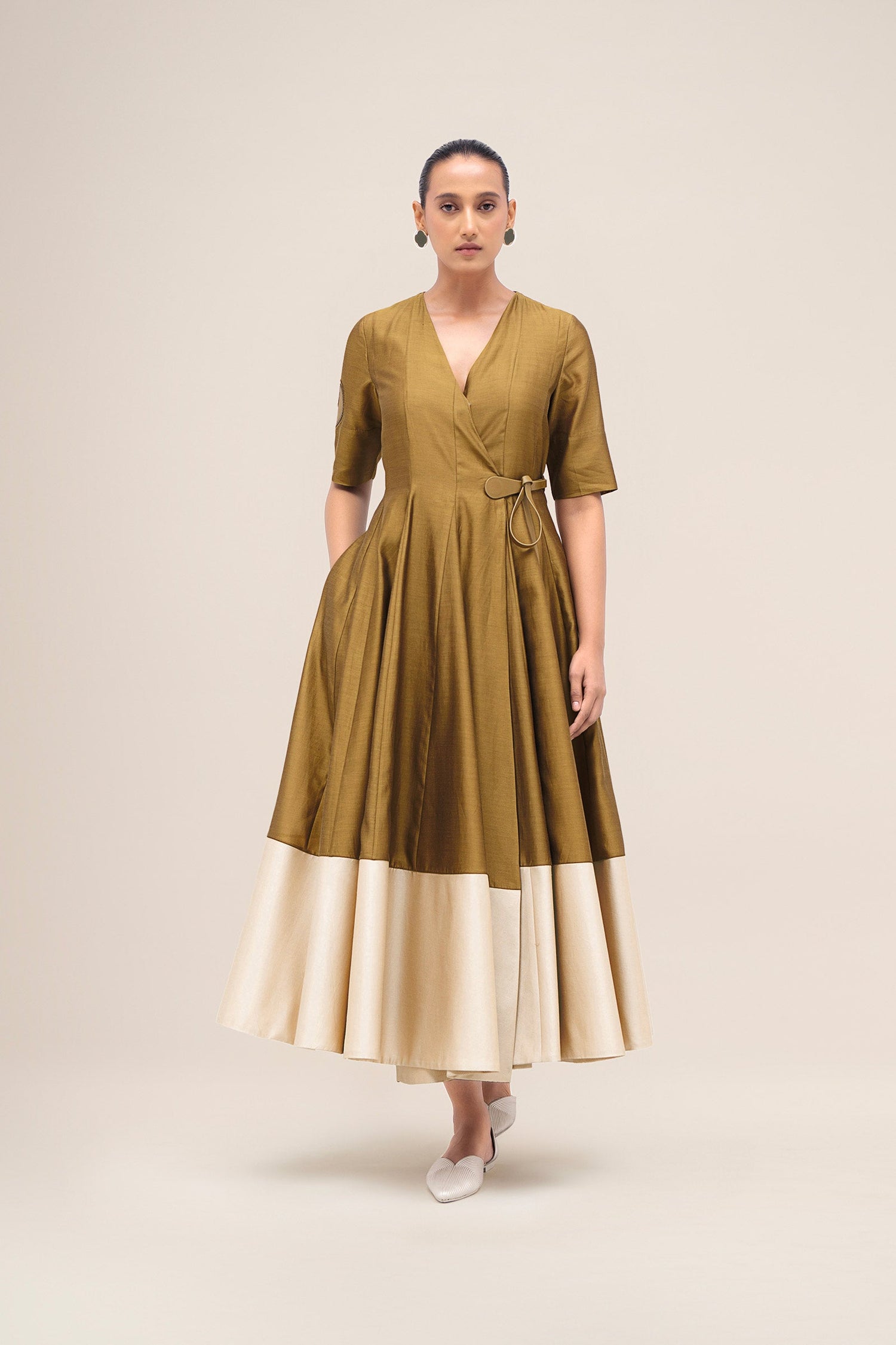 Chanderi Alizeh Dress – Green