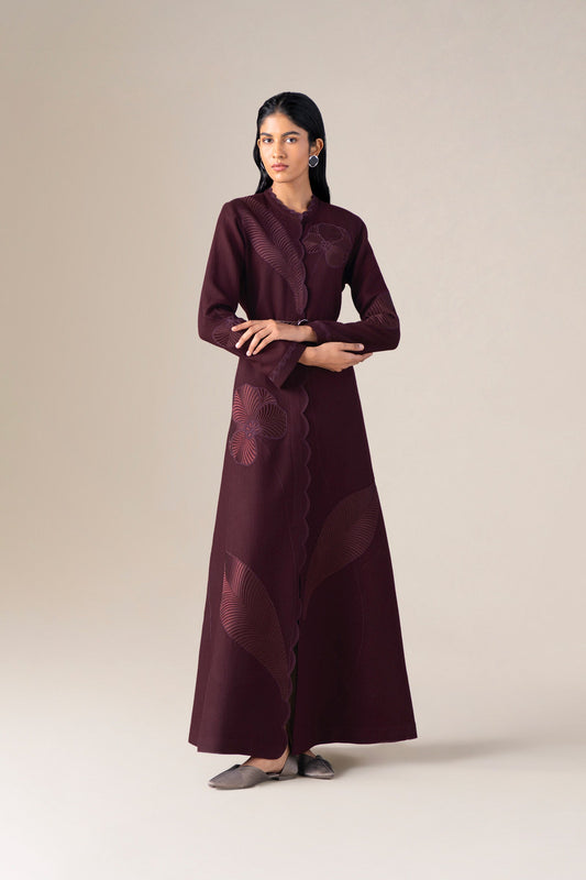 Wool Nahid Abaya Set – Red