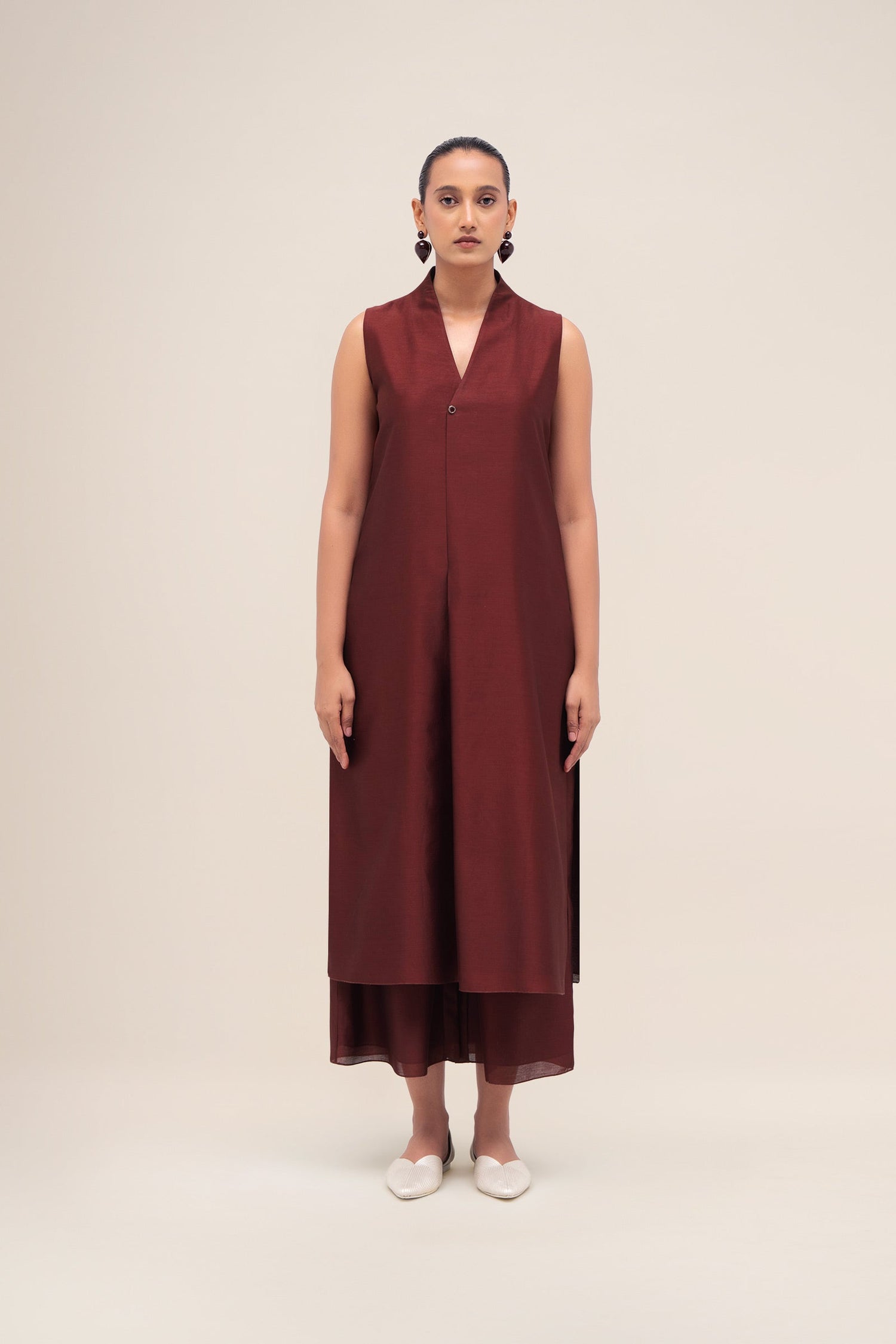  Silk Rinat Jacket Set – Red