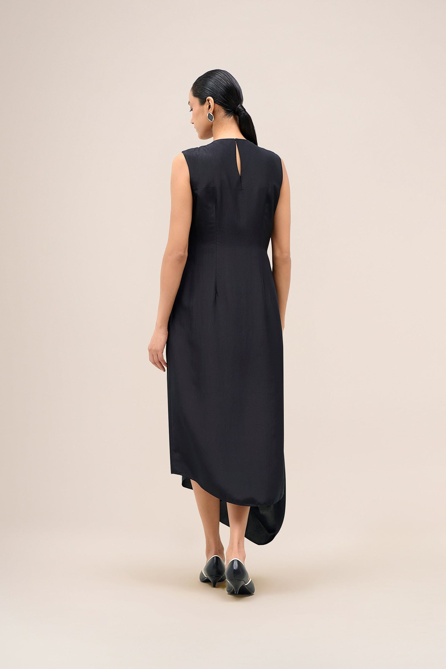  Chanderi Israh Jacket Set – Black