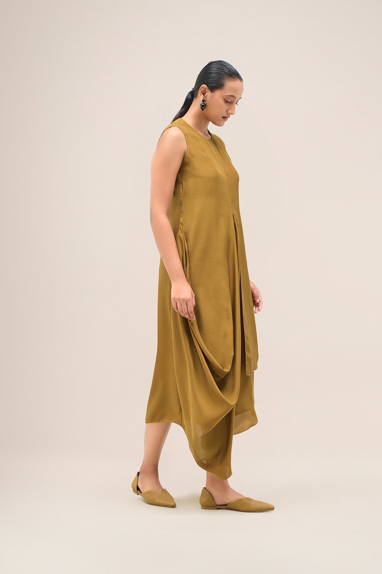  Chanderi Israh Jacket Set – Yellow