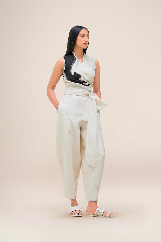 Linen Robin Top Set – Ivory