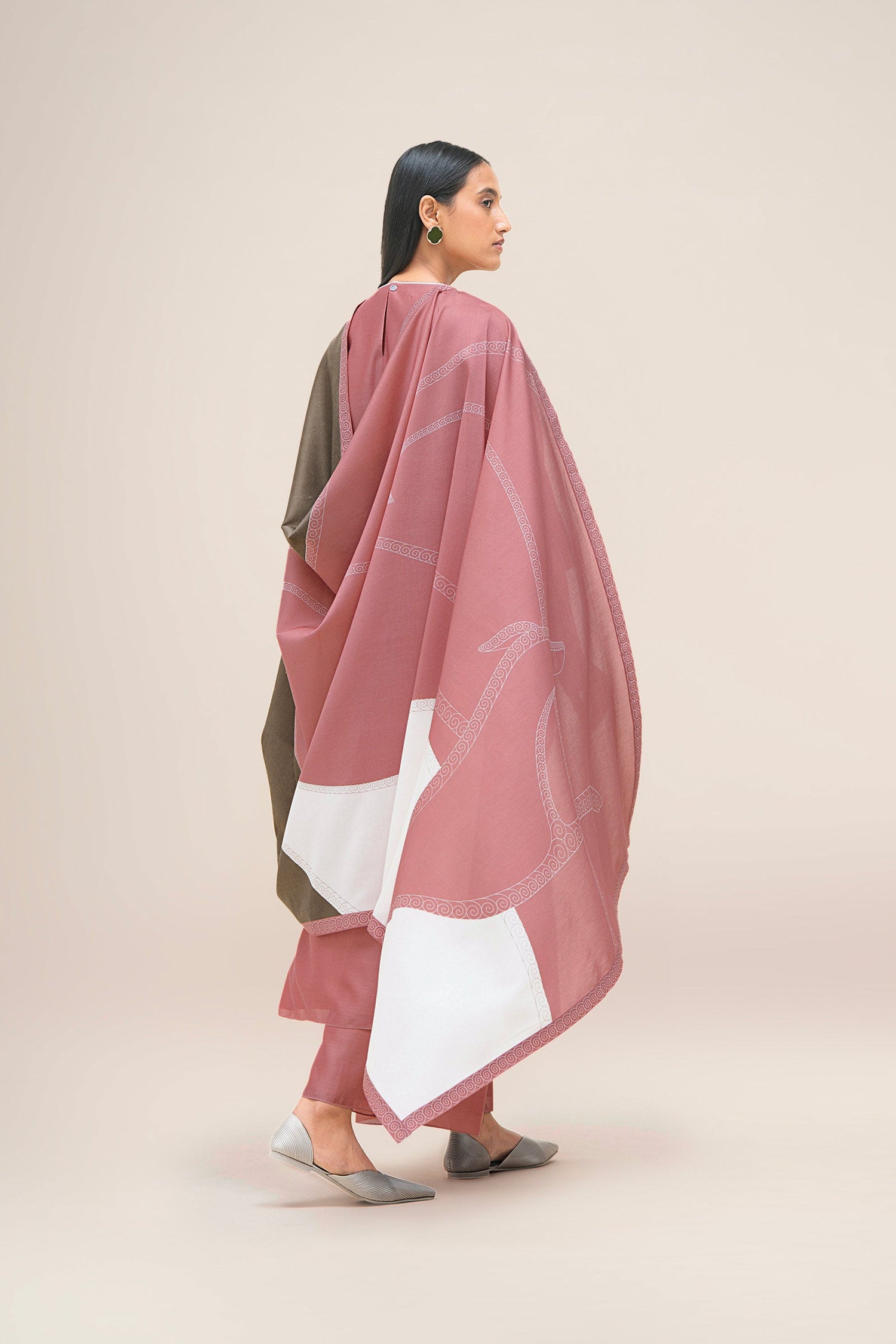  Chanderi Koyal Kurta Set – Pink