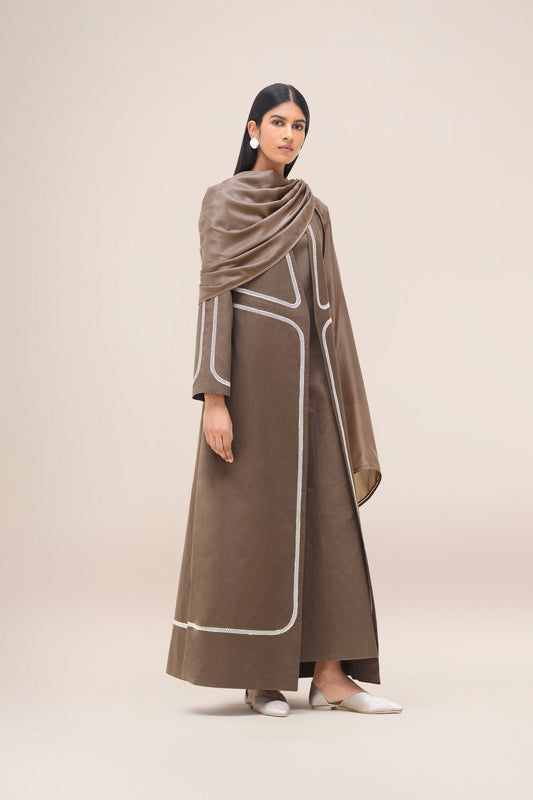 Silk Sultana Scarf – Brown