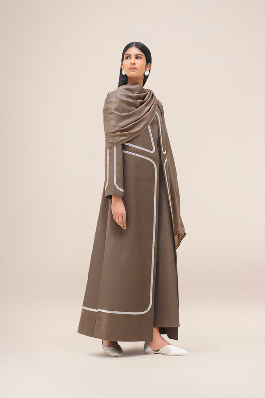 Silk Sultana Scarf – Brown