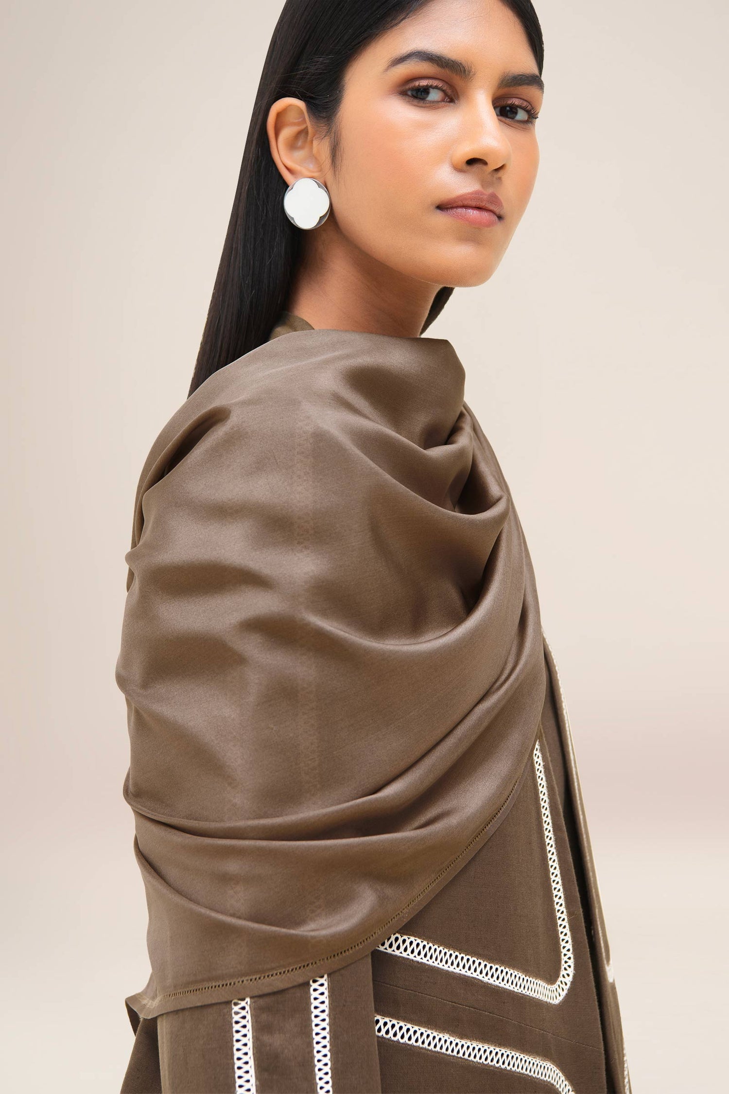  Silk Sultana Scarf – Brown