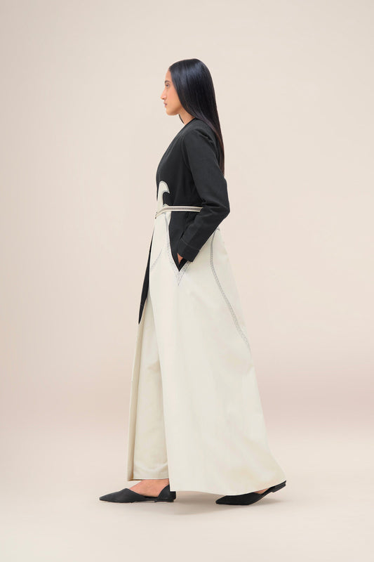 Linen Zenaida Abaya Set – Black