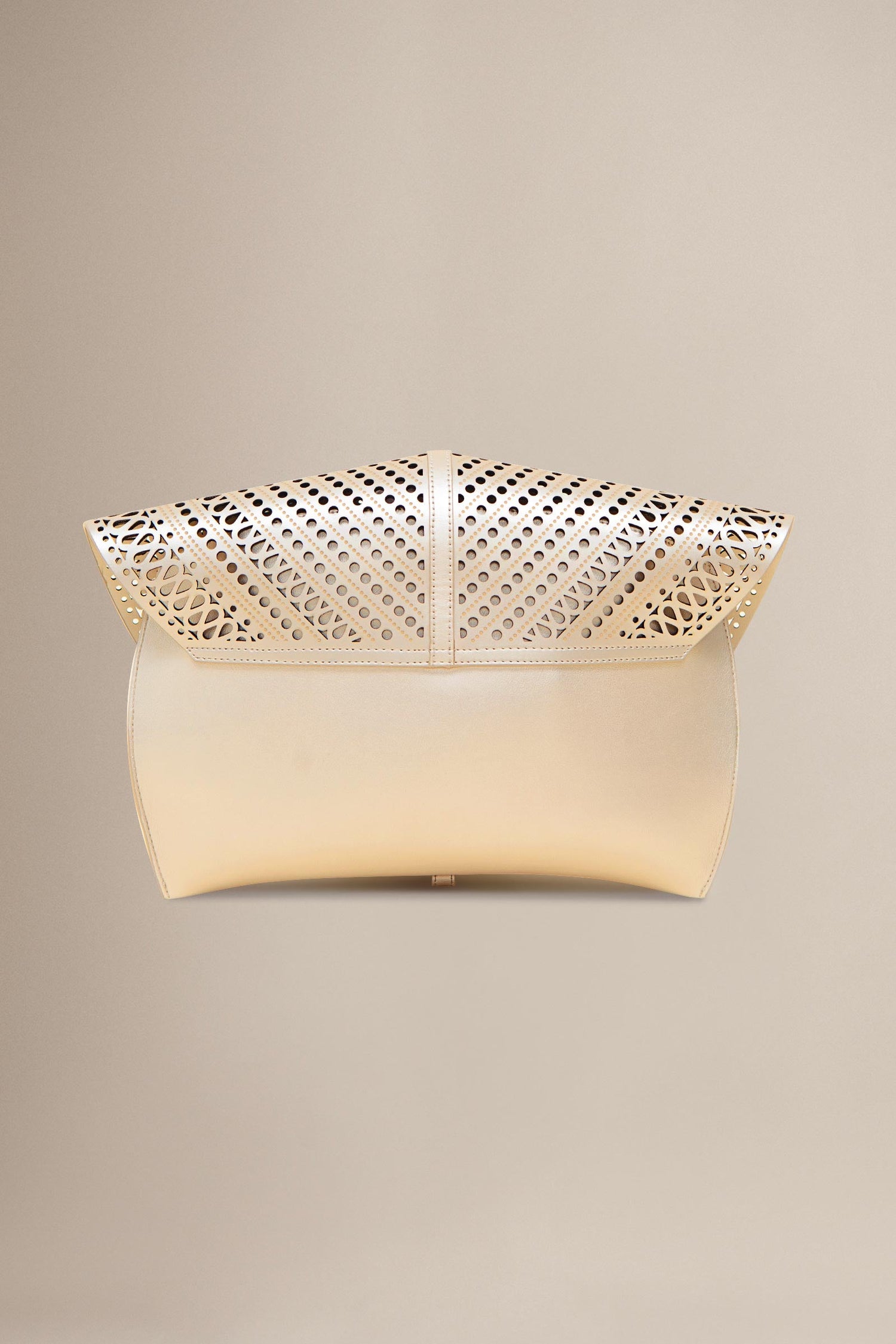  Faux Leather Oriole Clutch – Metallics