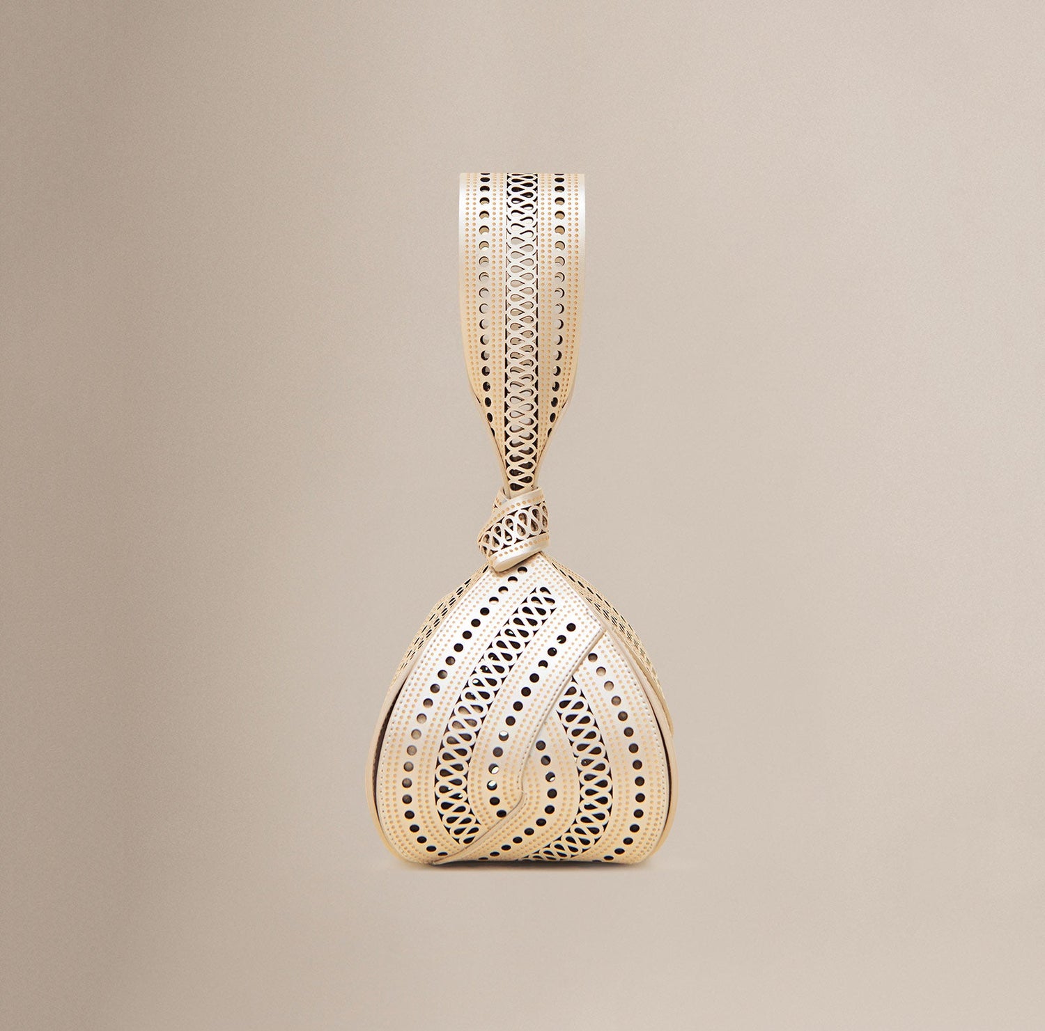  Faux Leather Egret Wristlet – Metallics