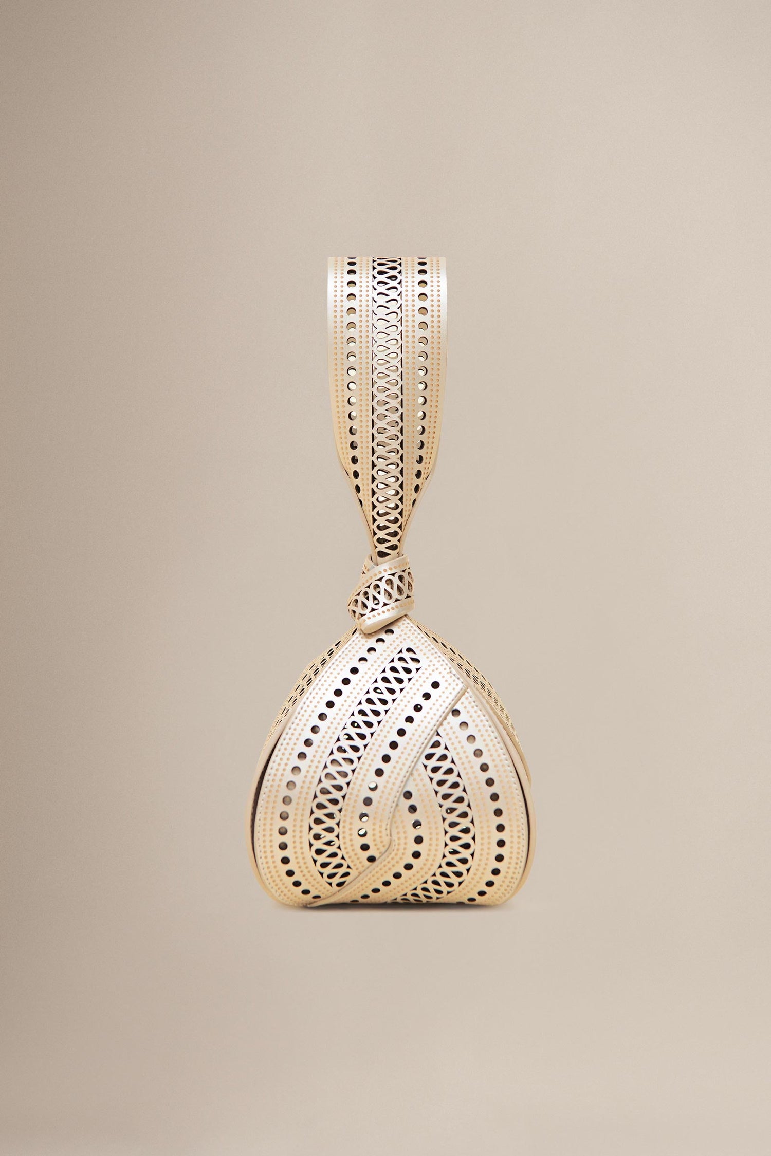  Faux Leather Egret Wristlet – Metallics