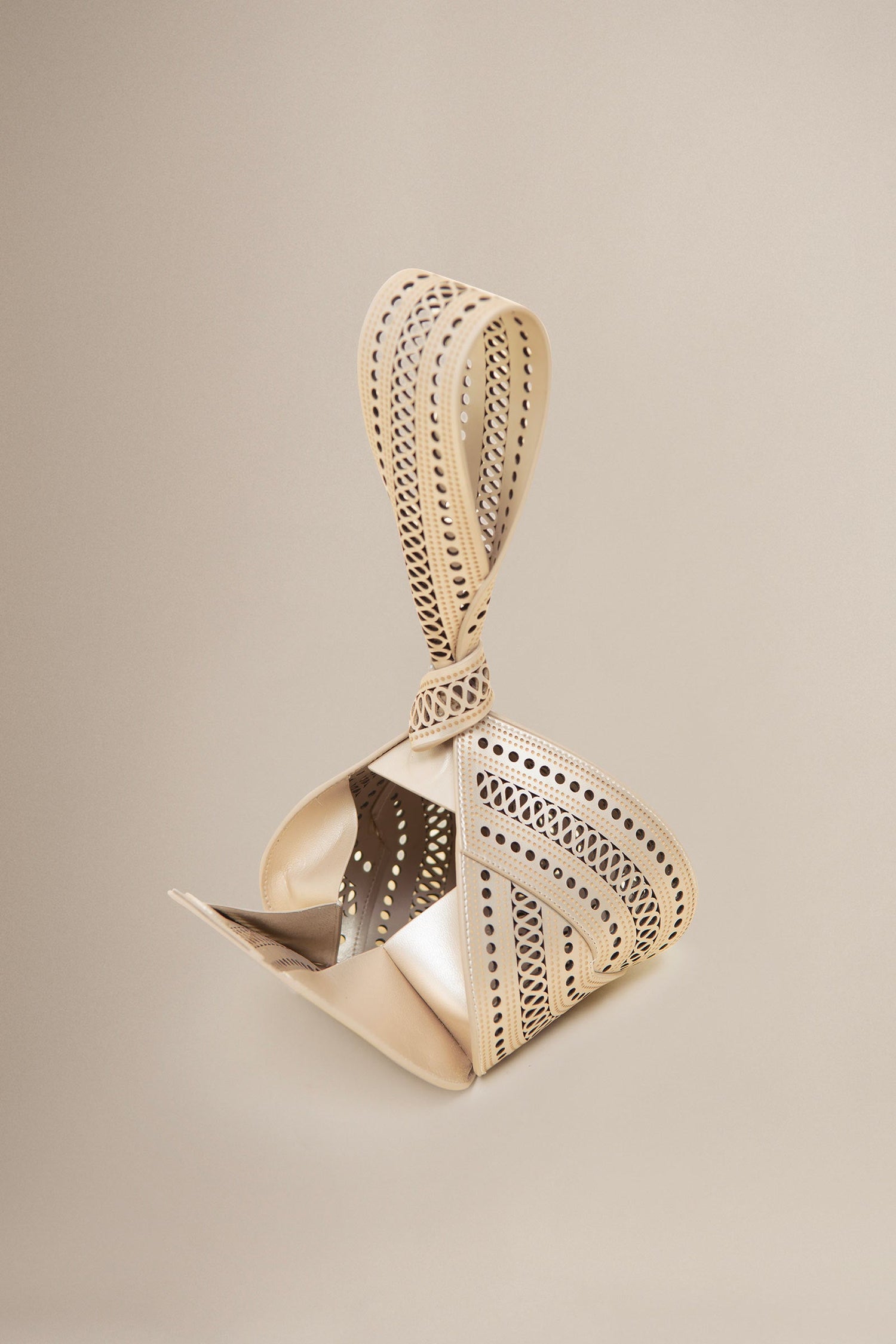  Faux Leather Egret Wristlet – Metallics