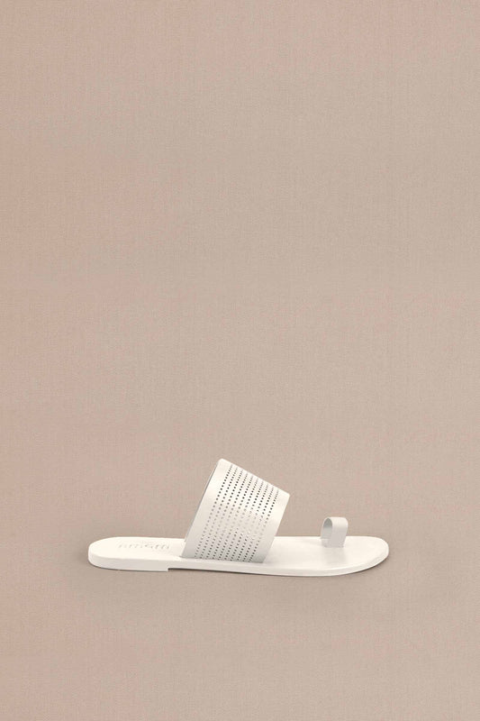 Faux Leather Lesha Slip-ons – Ivory